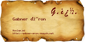 Gabner Áron névjegykártya
